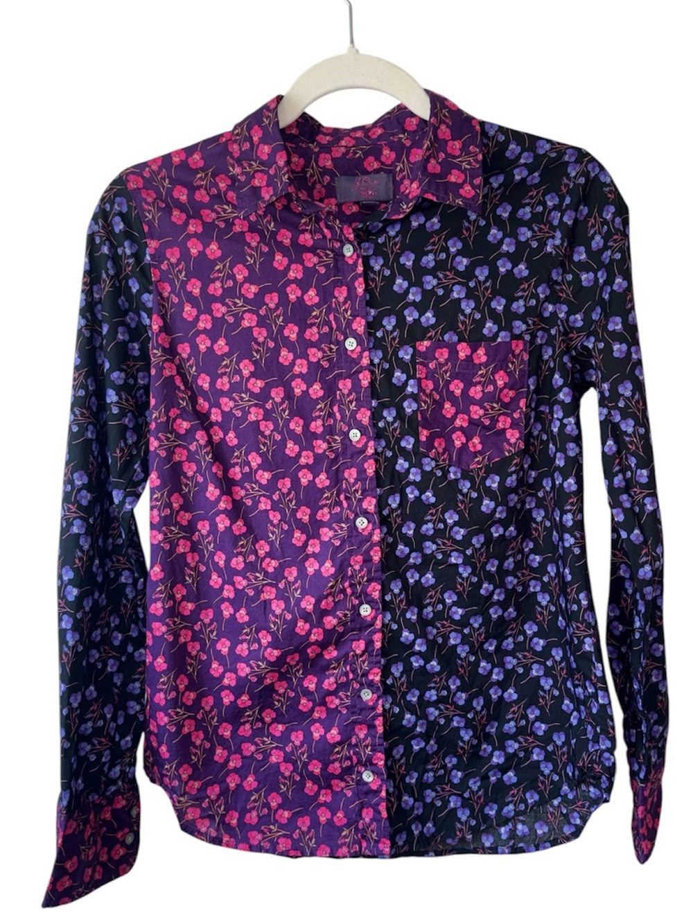 J.Crew Liberty Fabrics Floral Button Down Shirt 100% Cotton Size 4 - Picture 2 of 6